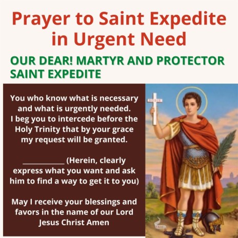 Prayer to Saint Expedite in Urgent Need (Miracle Prayers for Saint Expedite) [INSTANT MANIFESTATION] | Boomplay Music