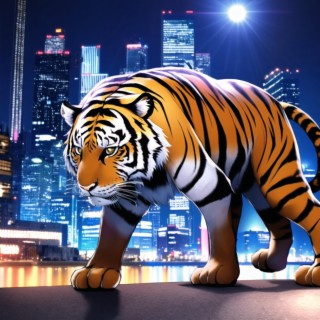 Urban Tiger at Night