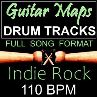 Indie Rock Drum Track 110 BPM Instrumental Drum Beat for Bass Guitar