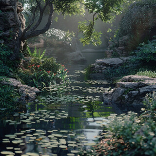 Serene Water Ambience for Stress Relief