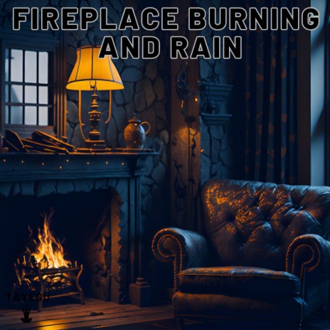 Fireplace Burning and Rain Cozy Cabin Crackling Fireplace 1 Hour Relaxing Ambience Yoga Nature Meditation Sounds For Sleeping Relaxation or Studying