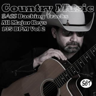 Country Music Bass Backing Tracks All Major Keys, 135 BPM, Vol. 2