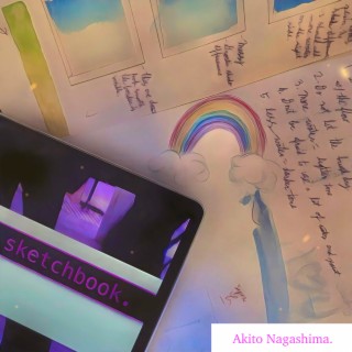 rainbows on my sketchbook.