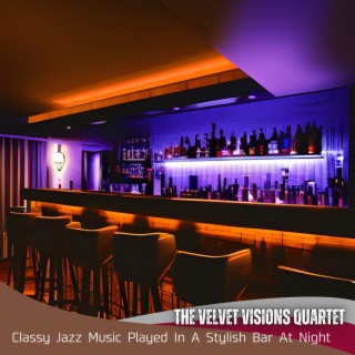 Classy Jazz Music Played in a Stylish Bar at Night