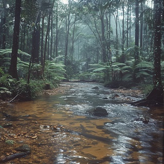 calming rain forest