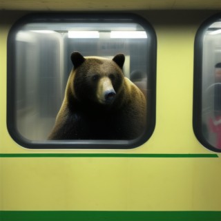 Bear Riding the Subway