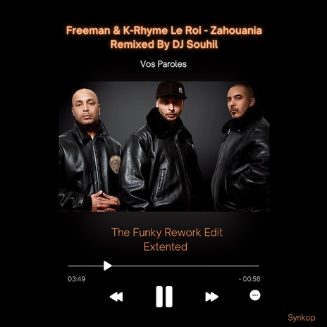 Vos Paroles (DJ Souhil Funky Rework Edit Extended) ft. K-Rhyme Le Roi & Zahouania | Boomplay Music