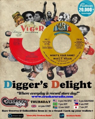 Diggers Delight Show & Playlist - Thursday 22/06/2023 10:00pm UK (2:00 pm EST, 5:00 pm UTC) www.crackersradio.com