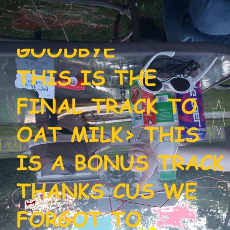 Goodbye but real this time (final track on OAT MILK) bonus track