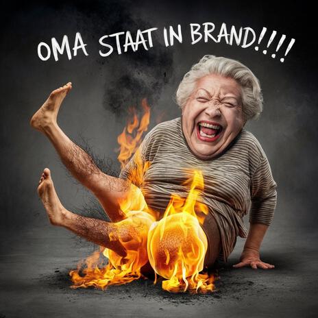 Oma staat in brand!
