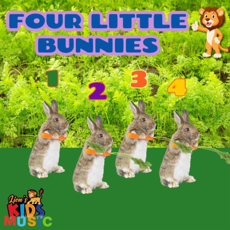 Four Little Bunnies Jumping on the Bed | LION'S KIDS LEARNING