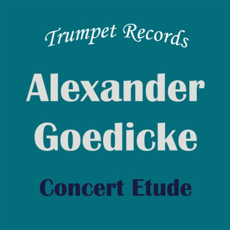 Alexander Goedicke: Concert Etude Op . 49: Accompaniment, Play along, Backing track