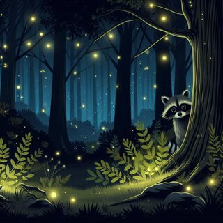 Dark Night with Insects in the Forest, Background Noise