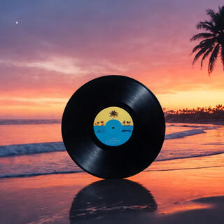 Lo-fi Vinyl on Tropical Beach at Sunset: Chill Beats for Relaxation and Reflection