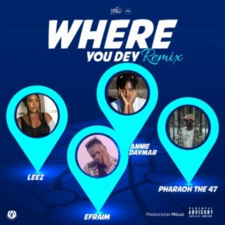Where You Dey (Mello remix) ft. Efraim, Leez, Annie Daymar & Pharaoh 47 lyrics | Boomplay Music