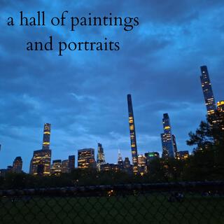 a hall of paintings and portraits