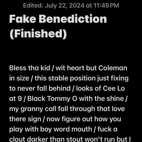 Fake Benediction (Demo 2017) | Boomplay Music