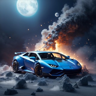 Синий Lamborghini