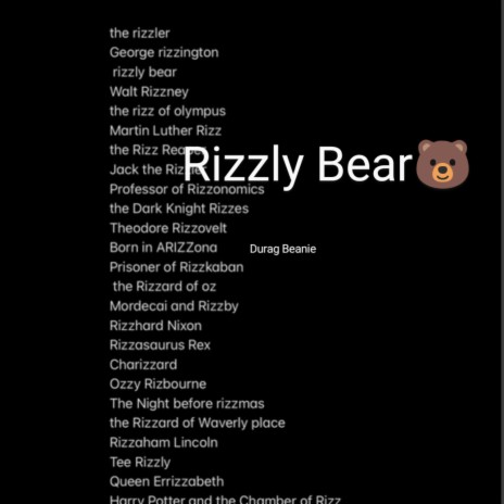 Rizzly bear