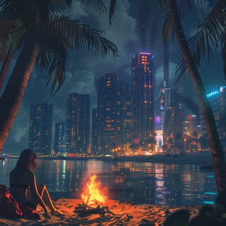 Cyber City Beach Bonfire