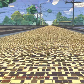 Yellow Lines on a Brick Road