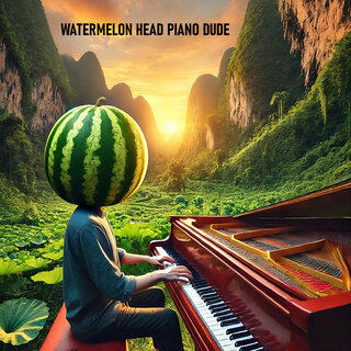 Watermelon Head Piano Dude