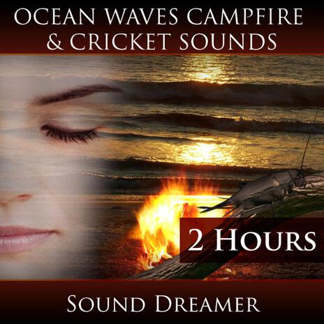 Ocean Waves, Campfire and Cricket Sounds (2 Hours)