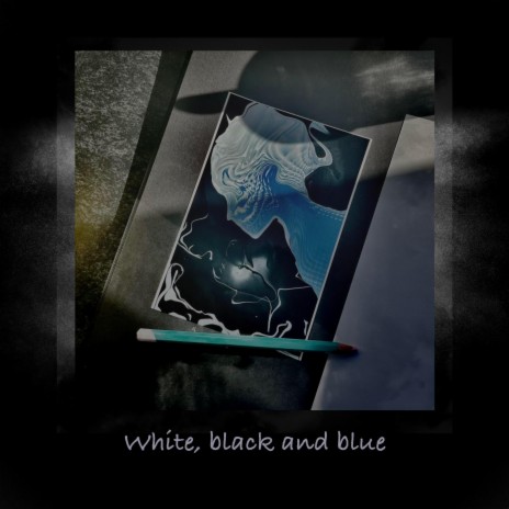 white, black and blue