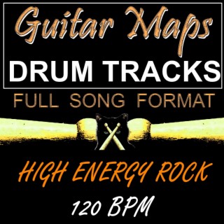 High Energy Funk Rock Drum Track 120 BPM Instrumental Drum Beat for Bass Guitar