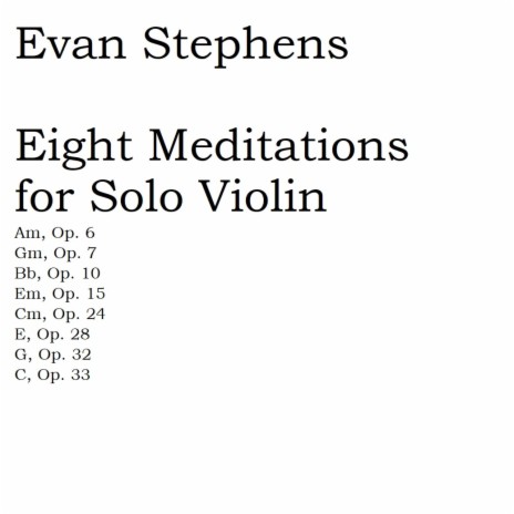 Meditation in E, Op. 28