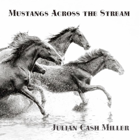 Mustangs Across the Stream