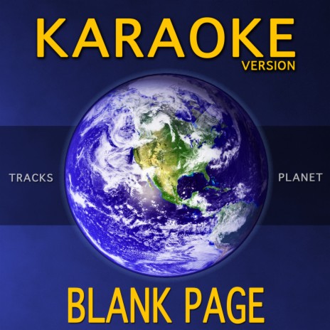 Blank Page (Karaoke Version) | Boomplay Music