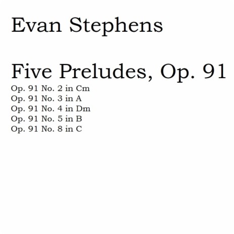 Prelude in A, Op. 91 No. 3