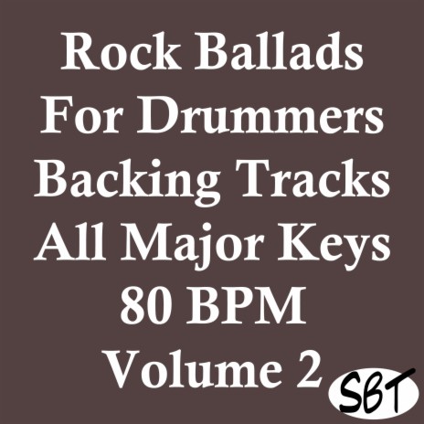 Rock Ballad in Ab Major for Drummers Backing Track 80 BPM, Vol. 1