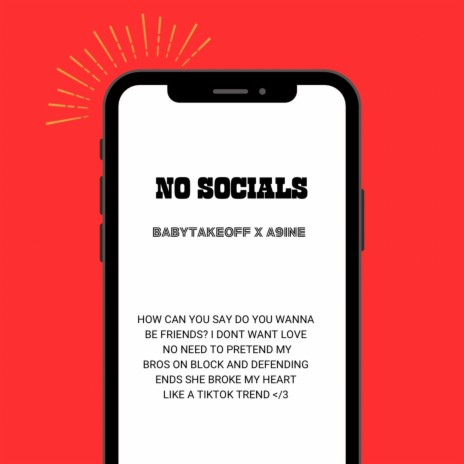 No Socials ft. A9ine | Boomplay Music