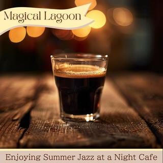 Enjoying Summer Jazz at a Night Cafe