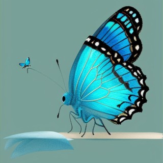 little blue butterfly.
