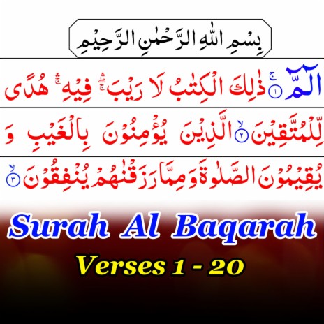 Surah Al Baqarah Verses 1 - 20 | سورة البقرة | Quran Recitation