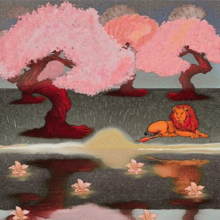 Lion in the Lilies