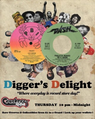Diggers Delight Show & Playlist - Thursday 31/08/2023 10:00pm UK (2:00 pm EST, 5:00 pm UTC) www.crackersradio.com