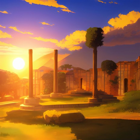 Sunset in Pompei