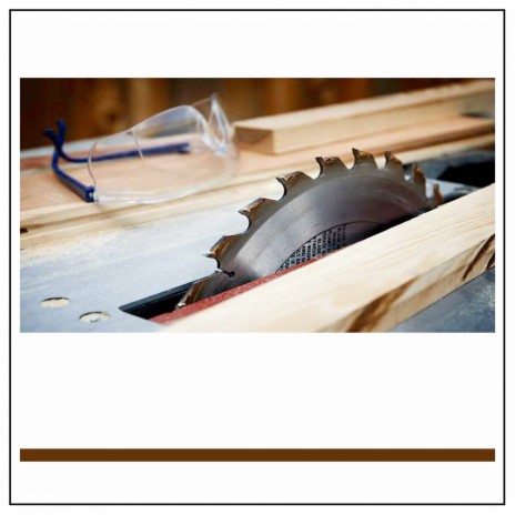 Circular Saw Cutting Wood in the Carpentry Workshop