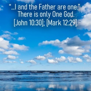 …I and the Father Are One. There Is Only One God. [John 10:30]; [Mark 12:29].