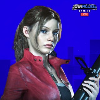 Jennifer lawrence with brown hair as claire redfield in a resident evil  cosplay in a movie portrait