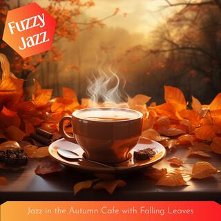 Jazz in the Autumn Cafe with Falling Leaves