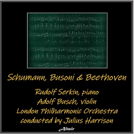 Violin Sonata NO. 2 in E Minor, Op. 36A: II. Presto - Attacca ft. Adolf Busch | Boomplay Music