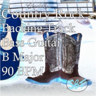 Country Rock Bass Guitar Backing Track with Solo in B Major 90 BPM, Vol. 1