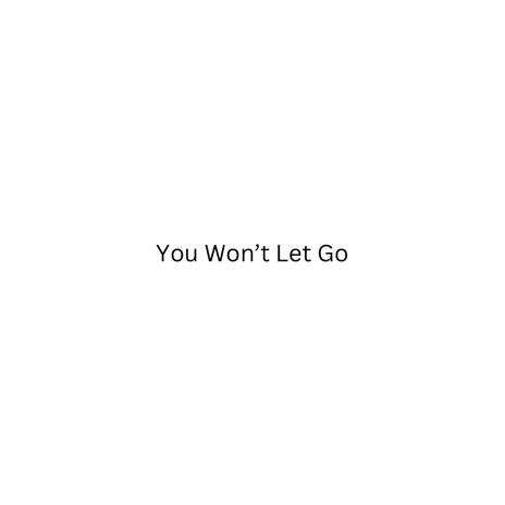 You Won't Let Go | Boomplay Music