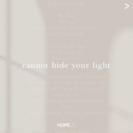 Cannot Hide Your Light ft. Laura Higgins & Luke Taylor