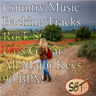 Country Music Bass Guitar Backing Tracks (With Solo) All Major Keys, 90 BPM